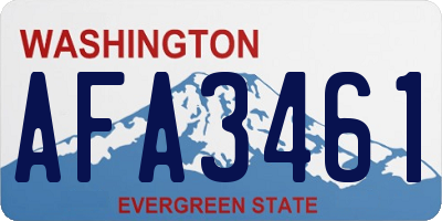 WA license plate AFA3461