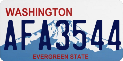 WA license plate AFA3544