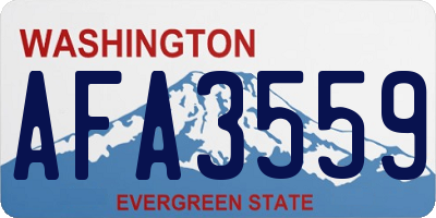 WA license plate AFA3559