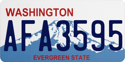 WA license plate AFA3595
