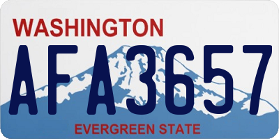 WA license plate AFA3657