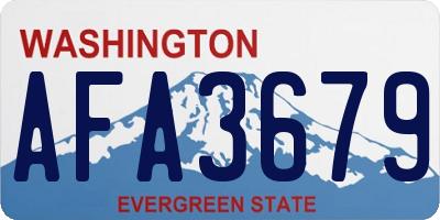 WA license plate AFA3679