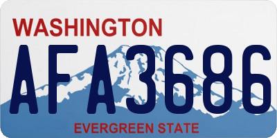 WA license plate AFA3686