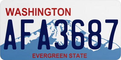 WA license plate AFA3687