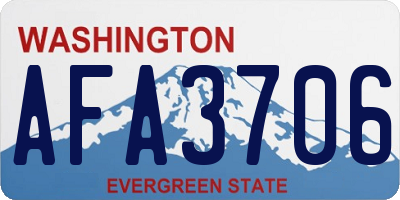 WA license plate AFA3706