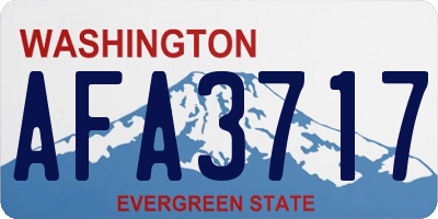 WA license plate AFA3717
