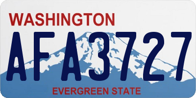 WA license plate AFA3727
