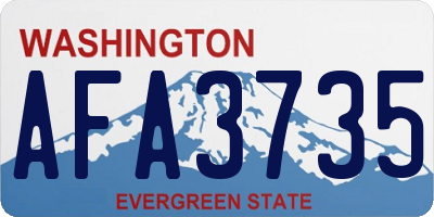 WA license plate AFA3735