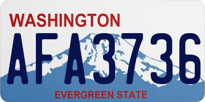WA license plate AFA3736