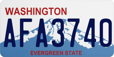 WA license plate AFA3740