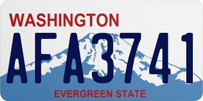 WA license plate AFA3741