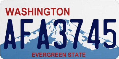 WA license plate AFA3745