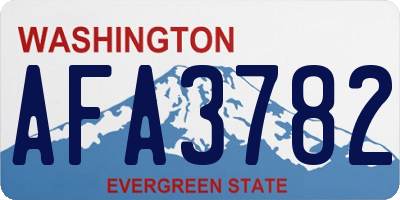 WA license plate AFA3782