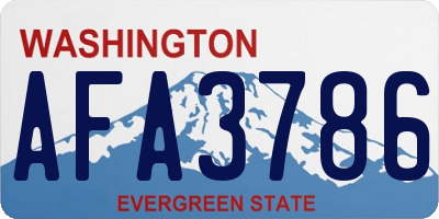 WA license plate AFA3786