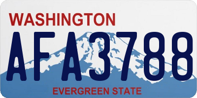 WA license plate AFA3788