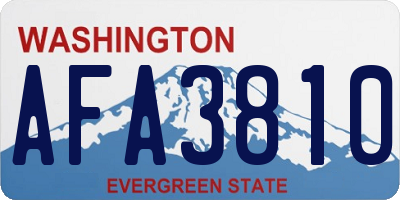 WA license plate AFA3810