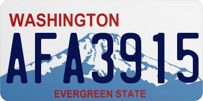 WA license plate AFA3915