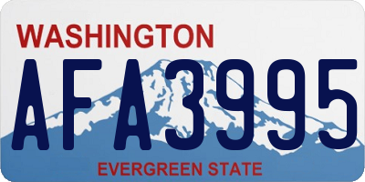 WA license plate AFA3995