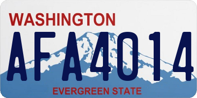 WA license plate AFA4014