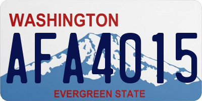 WA license plate AFA4015