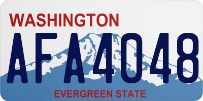 WA license plate AFA4048