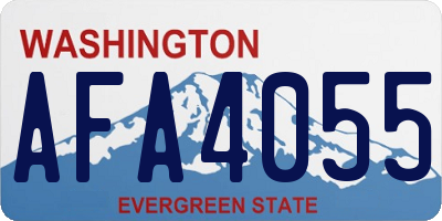 WA license plate AFA4055