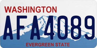 WA license plate AFA4089