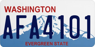 WA license plate AFA4101
