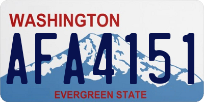 WA license plate AFA4151