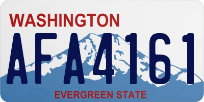 WA license plate AFA4161