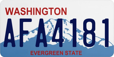 WA license plate AFA4181