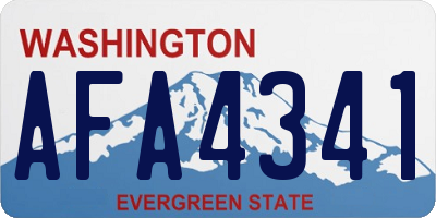 WA license plate AFA4341