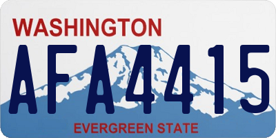 WA license plate AFA4415