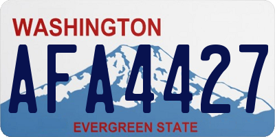 WA license plate AFA4427