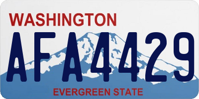 WA license plate AFA4429