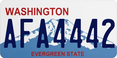 WA license plate AFA4442