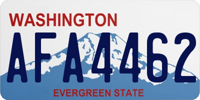 WA license plate AFA4462