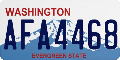 WA license plate AFA4468