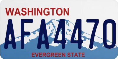 WA license plate AFA4470
