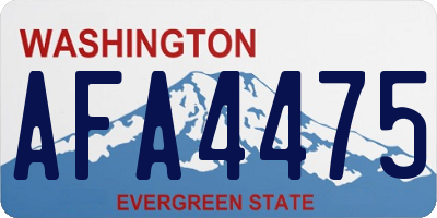 WA license plate AFA4475