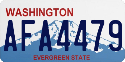 WA license plate AFA4479