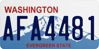 WA license plate AFA4481