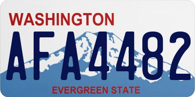 WA license plate AFA4482