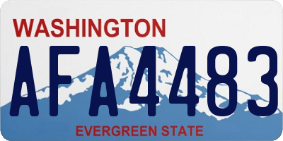 WA license plate AFA4483