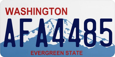 WA license plate AFA4485