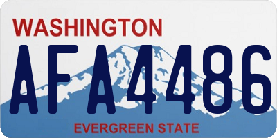WA license plate AFA4486