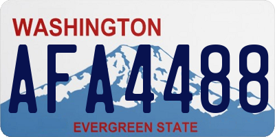 WA license plate AFA4488