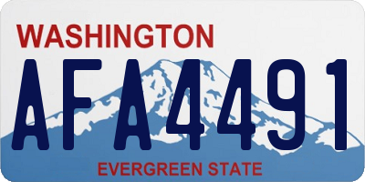 WA license plate AFA4491