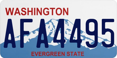 WA license plate AFA4495