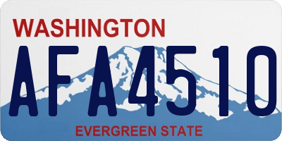 WA license plate AFA4510